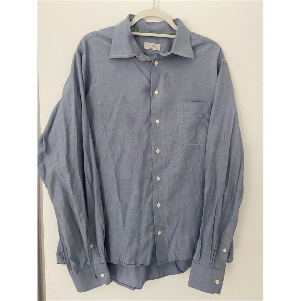 Eton Men's Light Blue Button-Down Shirt
